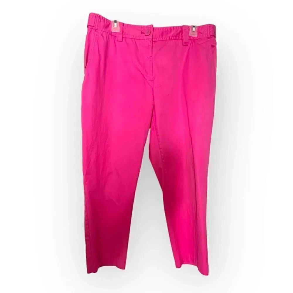 Liz Claiborne Jackie Pink Trouser Pants Size 12 adjustable waist